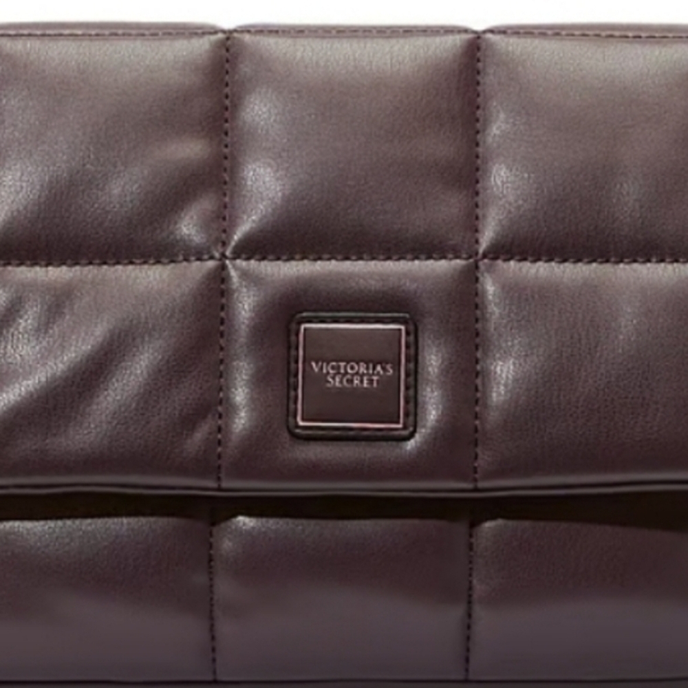 Victoria's Secret Brown Quilted Clutch